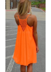 Summer Sexy Halter Neck Mini Sundress Solid Color Women Casual High Style Club Party Dresses Beach Wear