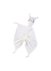 Baby Soother Appease Towel Bib Soft Animal Cats Doll Teether Infant Comfort Sleeping Nursing Cuddling Blanket Toys Shower