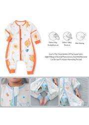 Cotton Baby Sleeping Bag Long Sleeve Children Pajamas Split Legs Sleeping Kids Slippersack Anti-kick Baby Girl Blanket Bedding