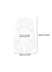 Baby Stroller Cushion Infant Car Seat Insert Head Body Support Pillow Stroller Thermal Mattress Mesh Breathable Liner Neck Mat QX2D