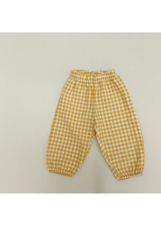 Toddler Baby Girl and Boy Lattice Pants Summer Kids Mosquito Pants Thin Cotton Boys Casual Loose Trousers Sweatpants