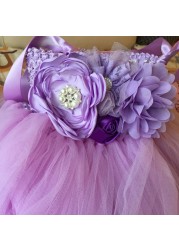 Flower Girl Tutu Dress Ankle Length Princess Tulle Kids Tutu Dresses for Girls Wedding Party Dress Kids Pageant Ball Gowns