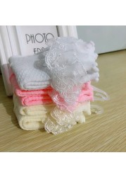 Mesh Socks Breathable Cotton Lace Ruffle Princess Children Ankle Short Sock White Pink Yellow Baby Girls Kids Toddler