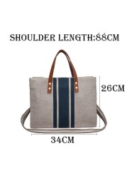 MSGHER Women Canvas Bags Famous Brands Handbag Casual Women Bag Trunk Tote Shoulder Bag Ladies Large Messenger Bag