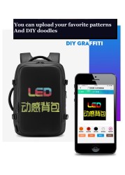 INFEYLAY LED Display Backpack Business Laptop Backpack Men DIY Smart Backpack School Bag Woman Multimedia Backpack