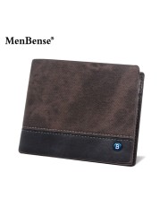 New Leather Men Wallets High Quality Zipper Short Desigh Card Holder Male Purse Vintage Coin Holder Men Wallets Cards Protectors