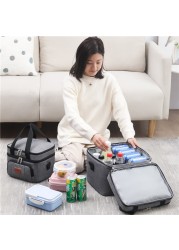 8L 20L outdoor insulated thermal cooler camping bag with shoulder strap car using ice pack bolsa termica loncheras para mujer