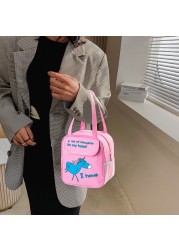 Cute Cartoon Bento Box Bag Food Insulation Bag New Multilayer Zipper School Cooler Bag For Kids Baby Lunch Container Handbag