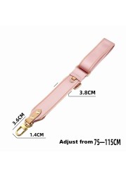 Large wide canvas strap nylon strap luxury designer shoulder bag strap replacement with genuine leather handbag accessory parts