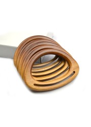 Bag Handmade Fashion Bag Handle Accessory D Shape Wood DIY Environmental Light Circle Wooden Wooden Handle Hand in Hand