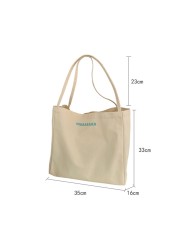 Fashion Women Canvas Shoulder Bag Solid Color Large Capacity Daily Leisure Cross Hand Shopping Bags For Travel