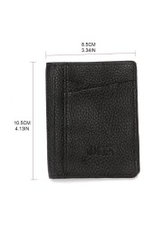 Unisex Slim Pocket Thin Credit Card Holder Men Women Casual Bus Card ID Money Case PU Leather Small Size Lightweight Wallet