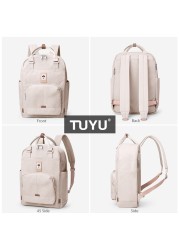 TUYU Original Designer Backpack Women Girls Travel School Shoulder Bag Large Capacity Waterproof Nylon Laptop Book Storage 15L