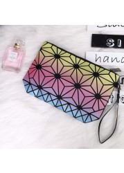 Women's Colorful Geometric Cosmetic Bag Zipper Organizer Folding Bag Travel Bag New Collection