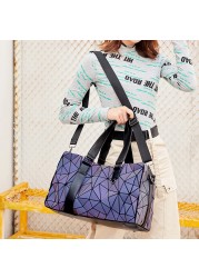 Luminous Geometric Women Travel Bags Canvas Bags Travel Handbag Weekend Bag Large Capacity Women Shoulder Bag 2020