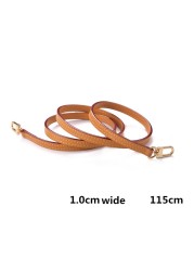 Bag Strap 100% Genuine Leather Strap for Designer Brand Shoulder Messenger Bag Strap Oxidation Cowhide Bag Accessory Parts