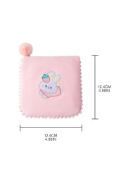 Cute Women Bag Sanitary Napkins Flannel Girls Coin Purse Sweet Embroidery Animals Card Case Holder Storage Female Money Bag