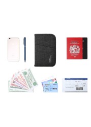 BAGSMART Waterproof Anti-theft Passport Holder Travel Wallet Large Credit Card Wallets Organizer Travel Accessories Bag Black