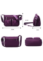 Nylon diagonal cross bag youth fashion casual version ladies large capacity shoulder bag waterproof solid color bag