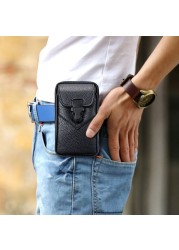 Unisex PU Leather Classic Waist Bag, Phone Bag, Wallet, Hip Belt, Belt, Loop, Wallet