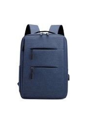 السفر Bookbag الرجال الأعمال سعة كبيرة على ظهره حقيبة مدرسية عادية موضة متعددة الوظائف USB شحن المراهقين حقيبة لابتوب