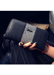 Women's Wallet Crocodile Pattern Purse Female Long Wallet Coin Purse Fashion Zipper Bag for Women Card Holders Clutch Money Bag