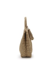 Rattan straw summer women's bag fashion woven circular ladies large capacity travel woman luxury handmade fashion handbag