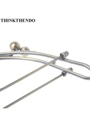 Thinkthendo 1pc Metal Half Frame Round Kiss Clasps Lock Purse Handbag Handle Clutch