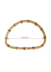 New 1pc D Shape Bamboo Bag Handle For Handmade Hand DIY Tote Purse Frame Making Bag Hanger Accessories Parts