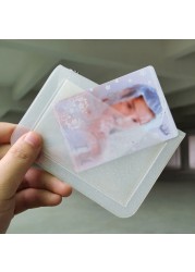 Fashion Transparent Waterproof PVC Women Card Case Business Card Holder Men Card Bag ID Card Small Wallet Girls Coin Purse