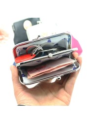 PU Leather Pocket Money Wallet Buckle Coin Purse Candy Color Card Holder Simple Double Layer Small Wallet Gift for Women Girls