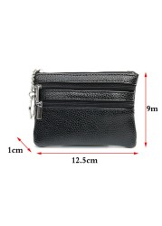 Fashion Leather Women Wallet Clutch Business Zipper Coin Purse Female Short Small Brand New Design Soft Small Card Cash Holder