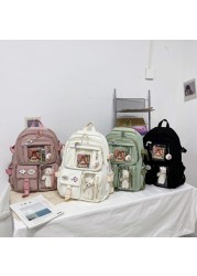 Cute Women Backpacks Large Capacity Backpack Waterproof Multi Pocket Nylon School Backpack For Student Girls Kawaii Backpacks