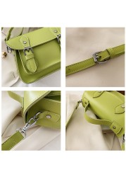 Vintage Messenger Bag Women Buckle Flap Small Shoulder Bag Luxury Brand Crossbody Bag PU Leather New Designer Female Bag