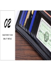 Lkeep PU Leather Wallet Male Slim Luxury Men Long Zipper Clutch Black Card Slot Money Bag Male Purse