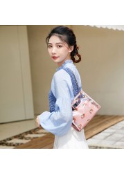 2022 Fashion Women Transparent Sweet Strawberry Pattern Clutches Shoulder Bag Chain Block Color Messenger Handbag Composite Tote