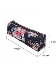 Women Retro Flower Print Cosmetic Bag Makeup Bag Kids School Pencil Bag Small Shower Pouch Organizer Bag