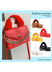 Retro PU Leather Party Chain Clutch Wallet Lady Casual Flap Zipper Travel Wallets for Women Girl Business Shopping