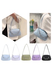 Fashion Women Zipper Crescent Shoulder Bags Casual Zipper Messenger Bag for Ladies Outdoor Shopping