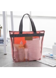 Useful Makeup Mesh Cosmetic Bag Simple Trendy Wash Organizer Portable Pouch Wholesale 1PC Travel Women Large Cosmetic Bag