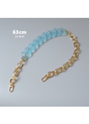 Bag Handle Chain DIY Acrylic Resin Handbag Shoulder Strap Purse Replacement Straps with Buckles for Bags Decoration Accessories