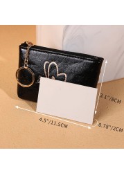 2022 New Small Zipper Coin Purse Female PU Leather Keychain Clutch Bag Brand Designer Women Wallet Small Lipstick Bag Wholesale