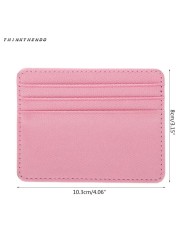 THINKTHENDO Men's and Women's Card Holder, THINKTHENDO Unisex Small Card Holder Credit Card Holder with Coin Pockets