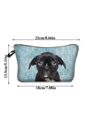 3D Pug Dog Printed Cosmetic Bags Dogs Cute Pattern for Makeup Bag Organizer Necessities Women Travel Woman Small Handbag