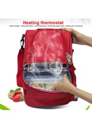 Beverage Storage Insulated Picnic Heating Food Office Multifunction Lunch Bag Container Travel Kitchen USB Charging Waterproof