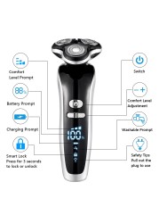 New Electric Shaver for Men 4D Electric Beard Trimmer USB Rechargeable Professional Hair Trimmer Hair Clipper Razor Adult for Men