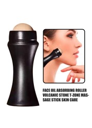 Face Care Facial Volcanic Stone Roller Mini Oil Control Facial Roller Remove Fat T-zone Oil Absorbing Reusable Skin Care