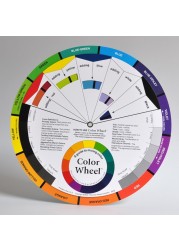 New Professional Paper Card Design Colors Mixing Ink Wheel Round Guide Chart Rotating Center Circle Tattoo Nail Pigment