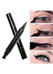 Eyes Makeup Black Double-ended Eye Liner Liquid Pencil Quick Dry Waterproof Black Makeup Stamp Wing Eyeliner Pencil TSLM1