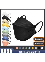 KN95 Masks Approved Black Mascherine FFP2 CE Certificate ffp2fan KN 95 Mascarillas Adult Face Mask Protective FPP2 Mask